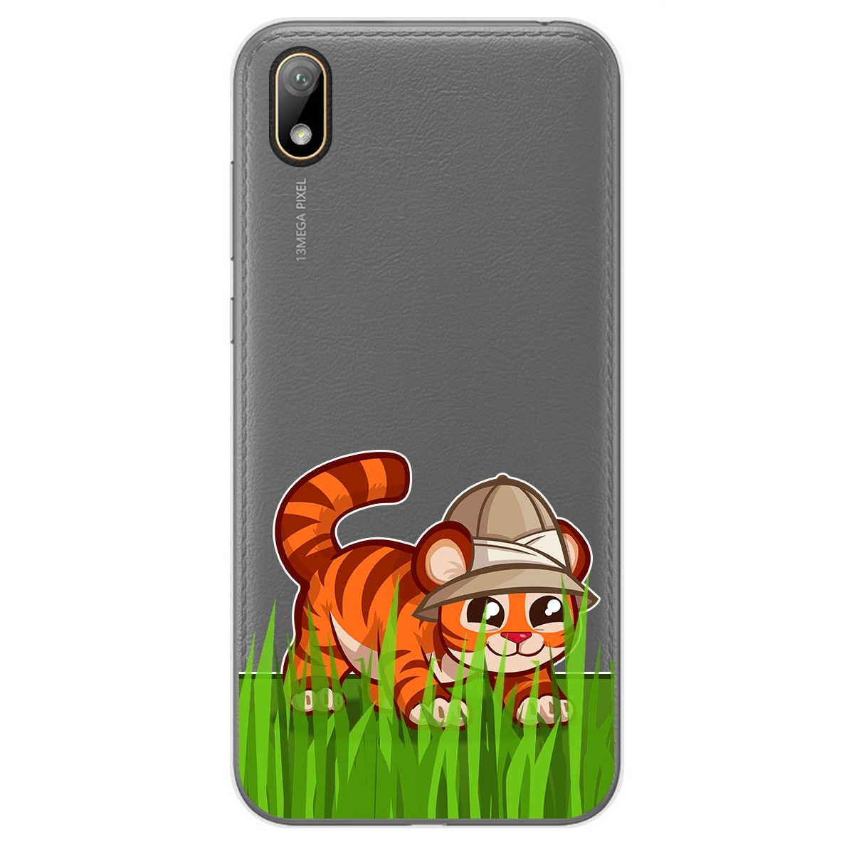 Funda Gel Transparente para Huawei Y5 2019 diseño Tigre Dibujos