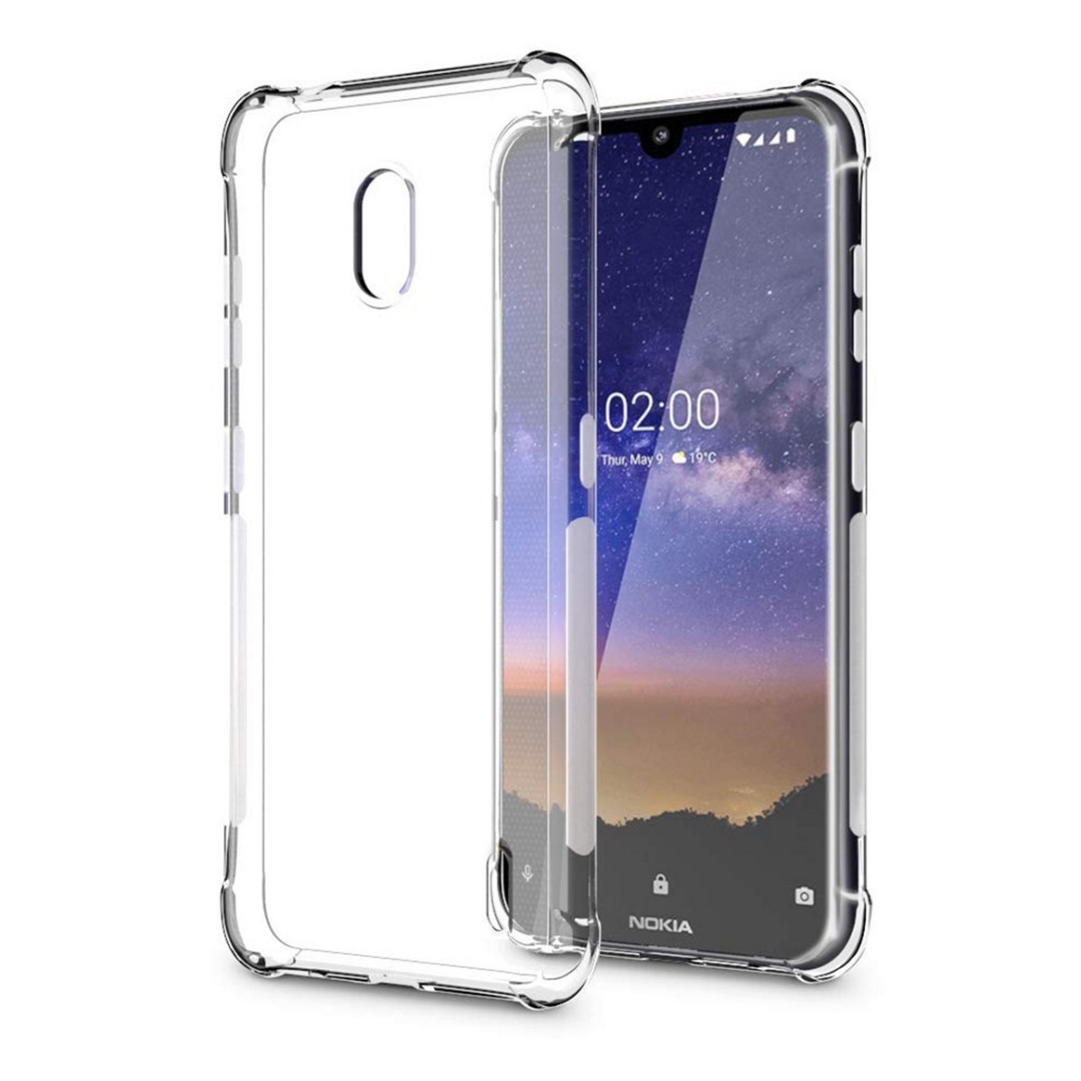 Funda Gel Tpu Anti-Shock Transparente para Nokia 2.2