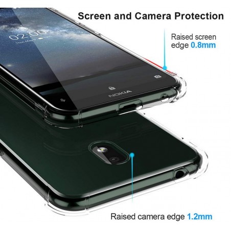 Funda Gel Tpu Anti-Shock Transparente para Nokia 2.2