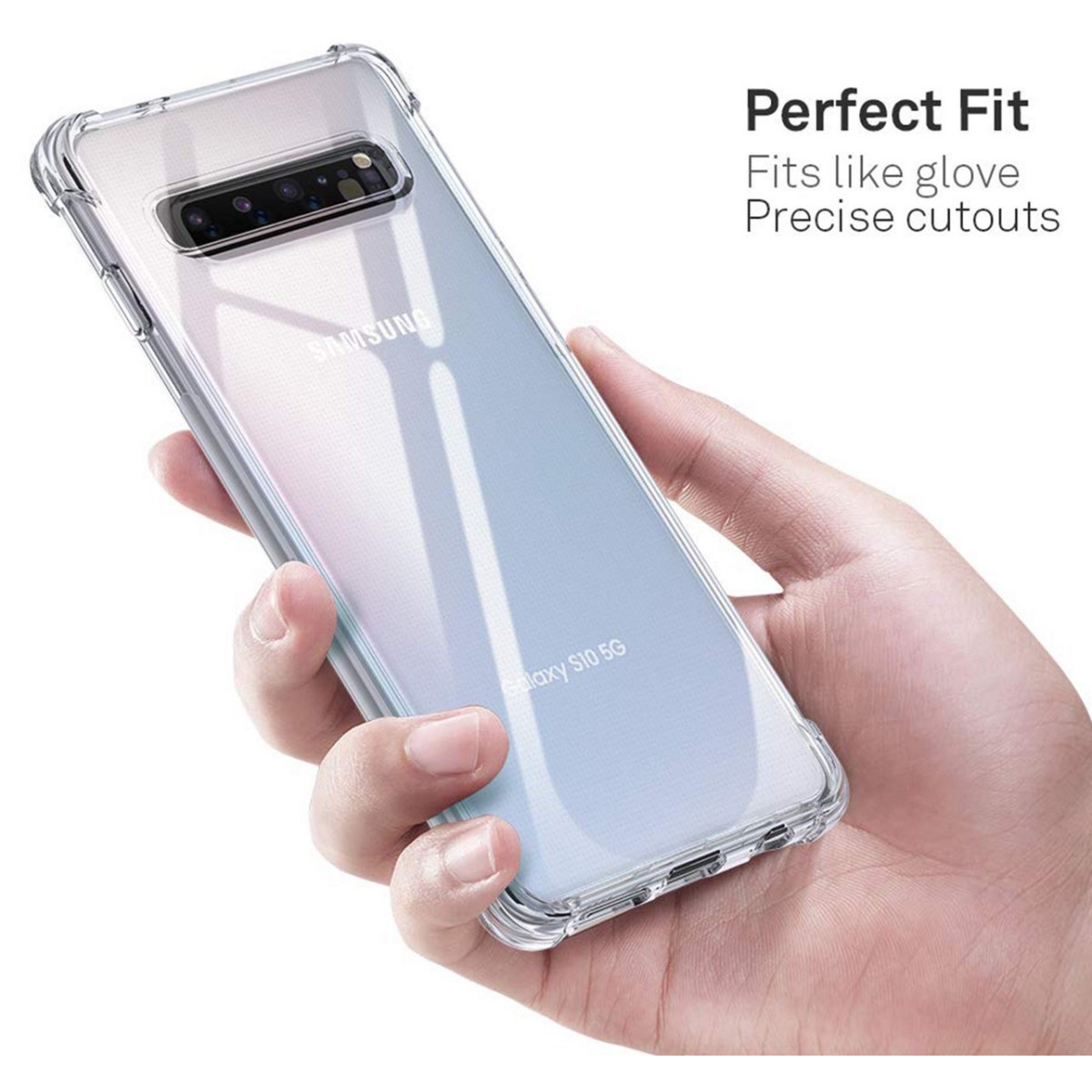 Funda Gel Tpu Anti-Shock Transparente para Samsung Galaxy S10 5G