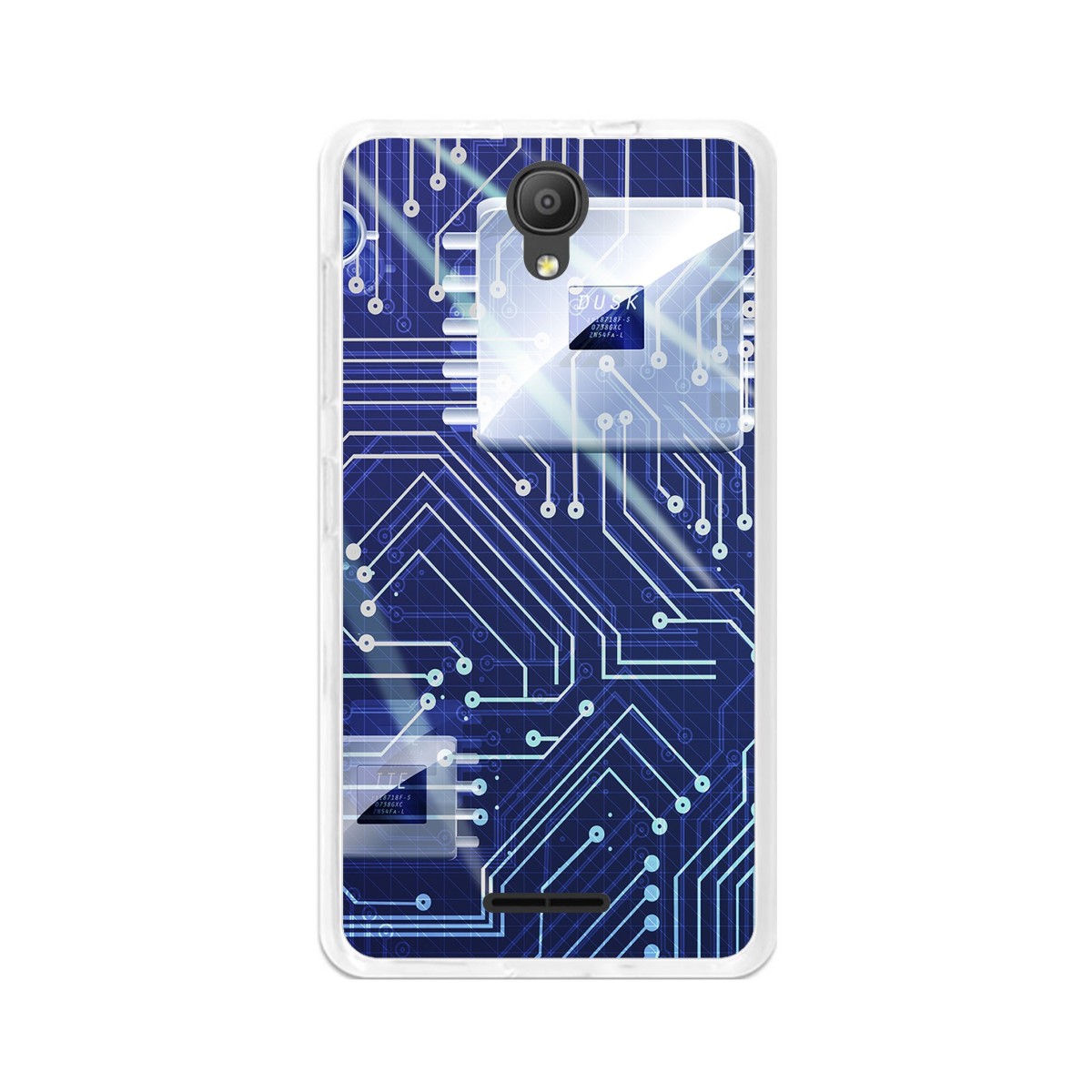 Funda Gel Tpu para Alcatel Pixi 4 (5") 3G Diseño Circuito Dibujos