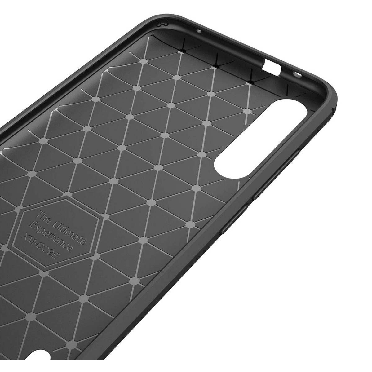 Funda Gel Tpu Tipo Carbon Negra para Xiaomi Mi A3