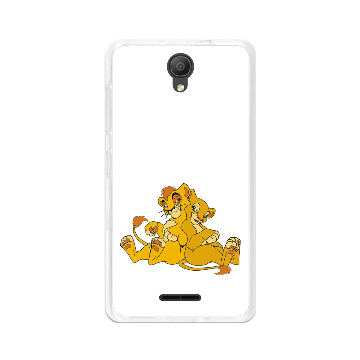 Funda Gel Tpu para Alcatel Pixi 4 (5") 3G Diseño Leones Dibujos