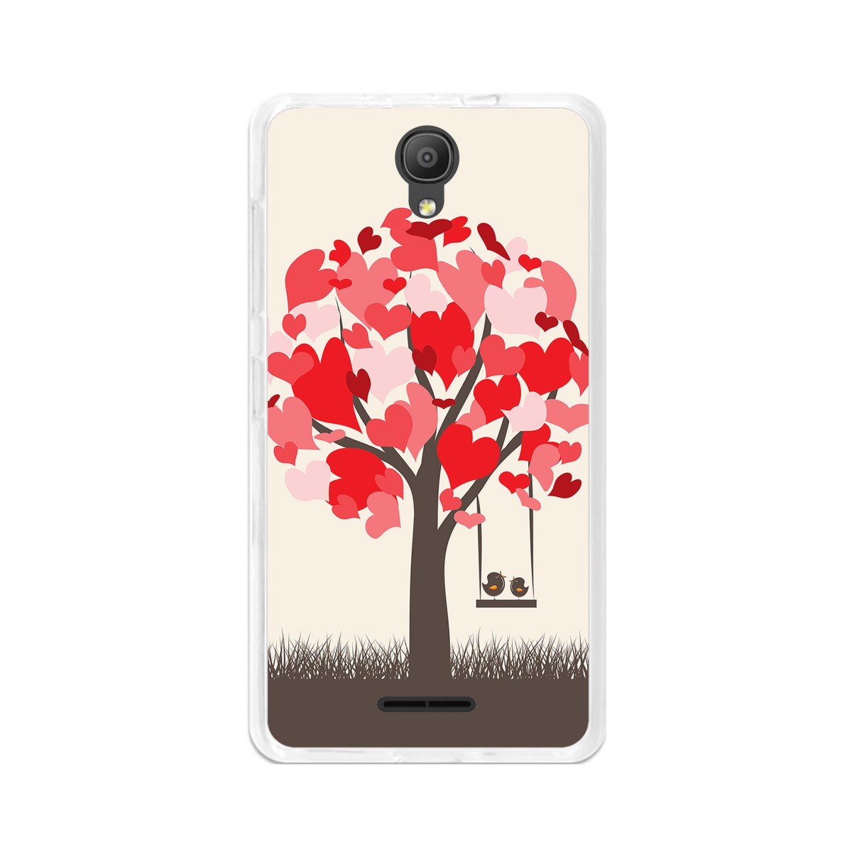 Funda Gel Tpu para Alcatel Pixi 4 (5") 3G Diseño Pajaritos Dibujos