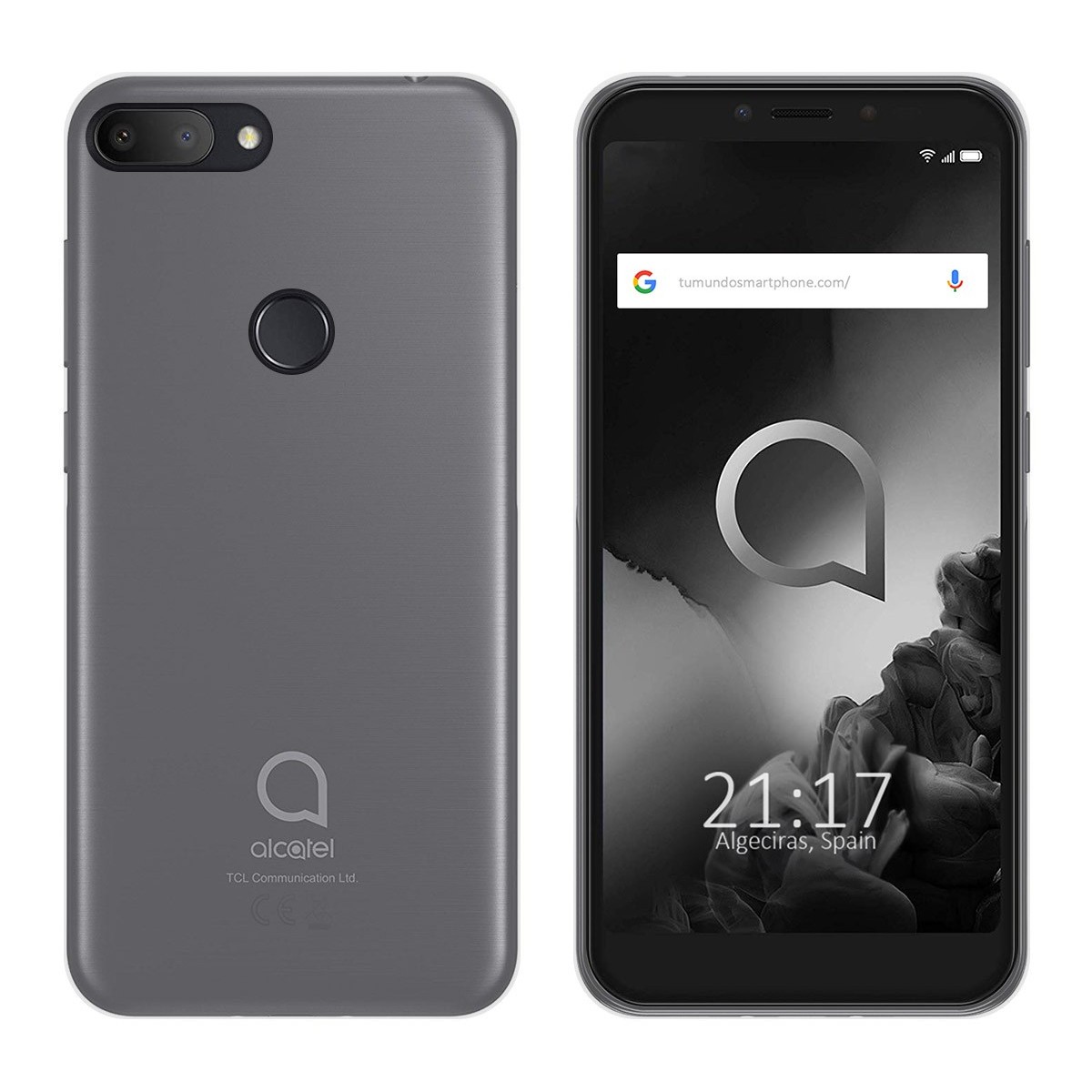Funda Gel Tpu Fina Ultra-Thin 0,5mm Transparente para Alcatel 1S (2019)