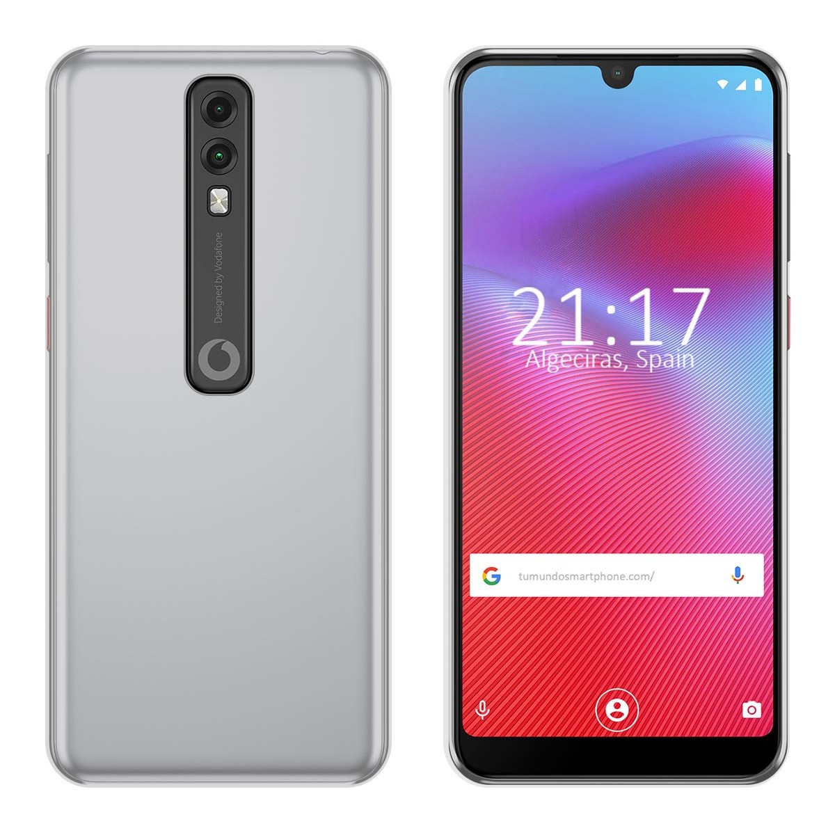 Funda Gel Tpu Fina Ultra-Thin 0,5mm Transparente para Vodafone Smart V10