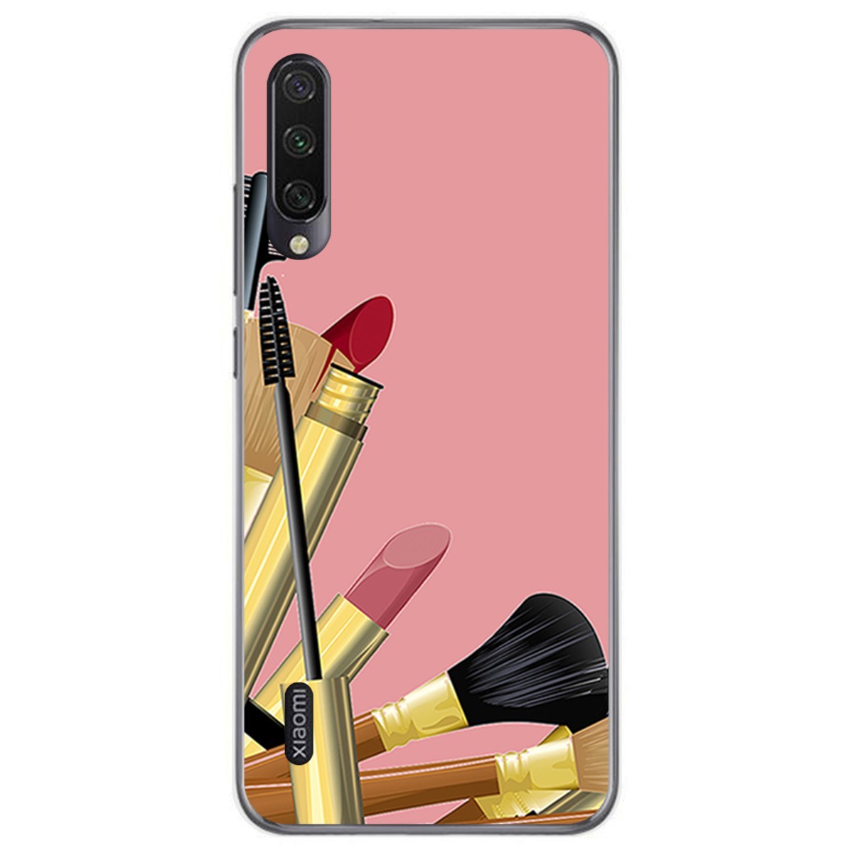 Funda Gel Tpu para Xiaomi Mi A3 diseño Brochas Dibujos