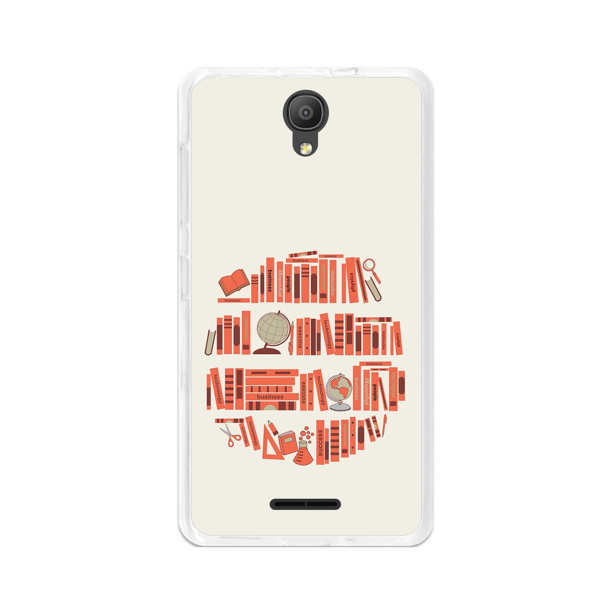 Funda Gel Tpu para Alcatel Pixi 4 (5") 3G Diseño Mundo-Libro Dibujos