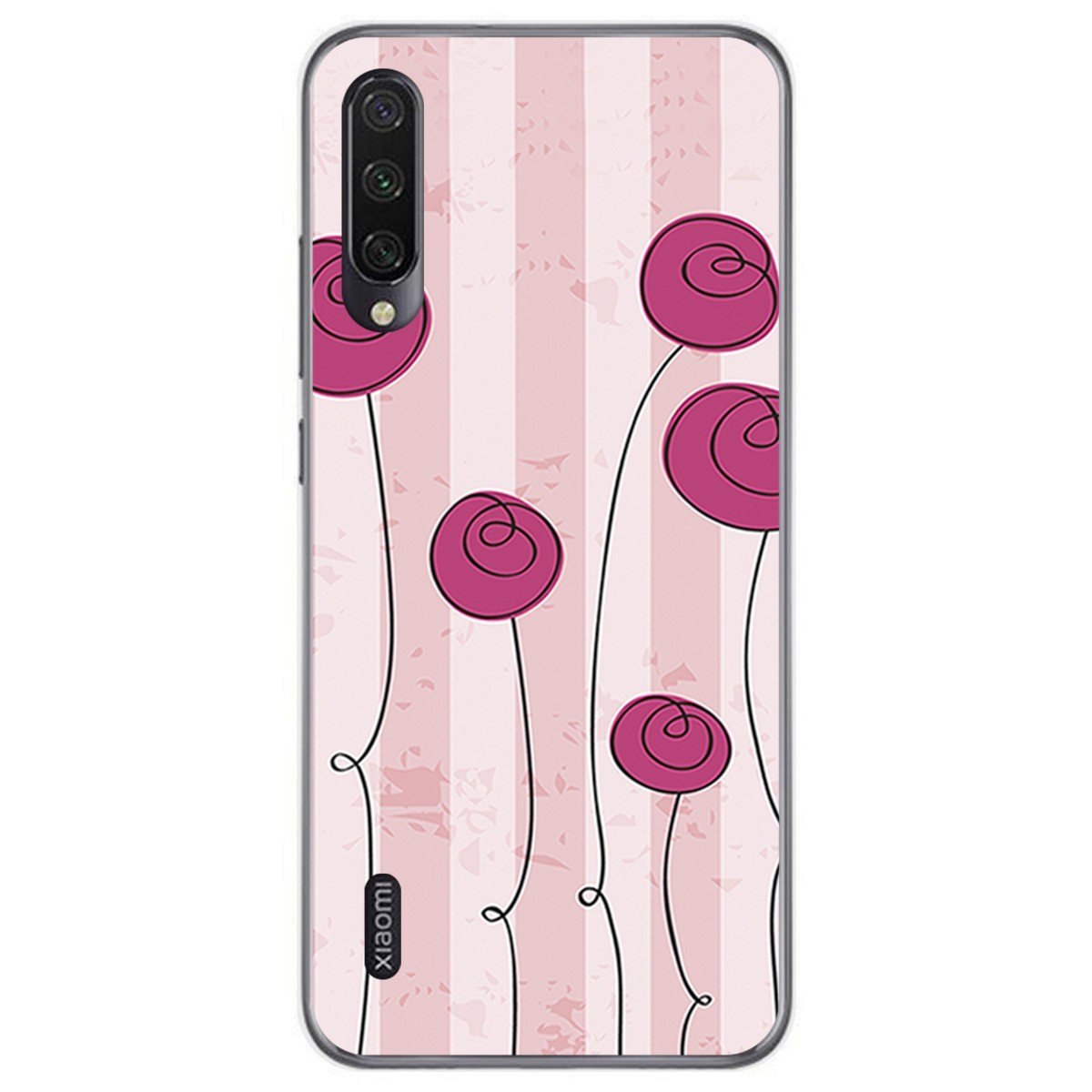 Funda Gel Tpu para Xiaomi Mi A3 diseño Flores Vintage Dibujos