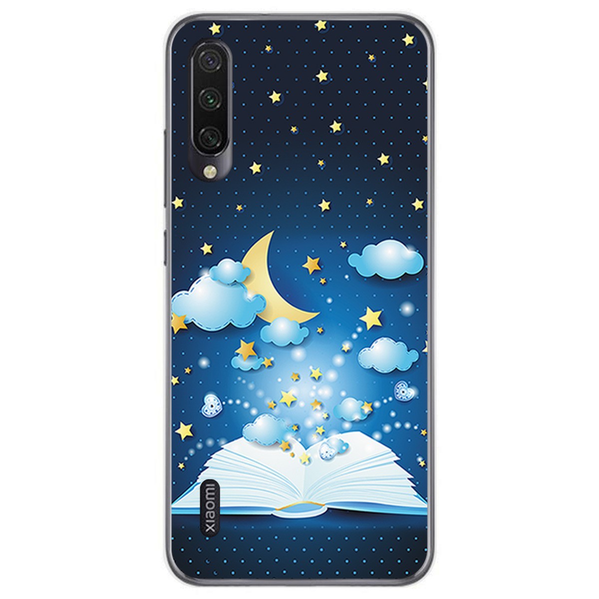 Funda Gel Tpu para Xiaomi Mi A3 diseño Libro Cuentos Dibujos