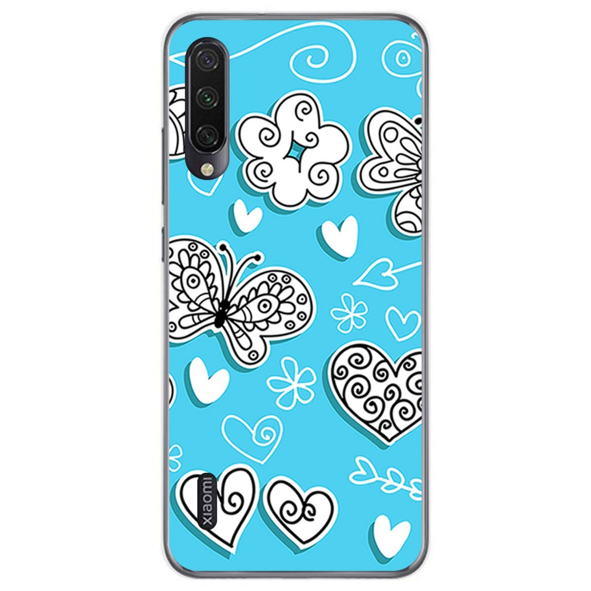 Funda Gel Tpu para Xiaomi Mi A3 diseño Mariposas Dibujos