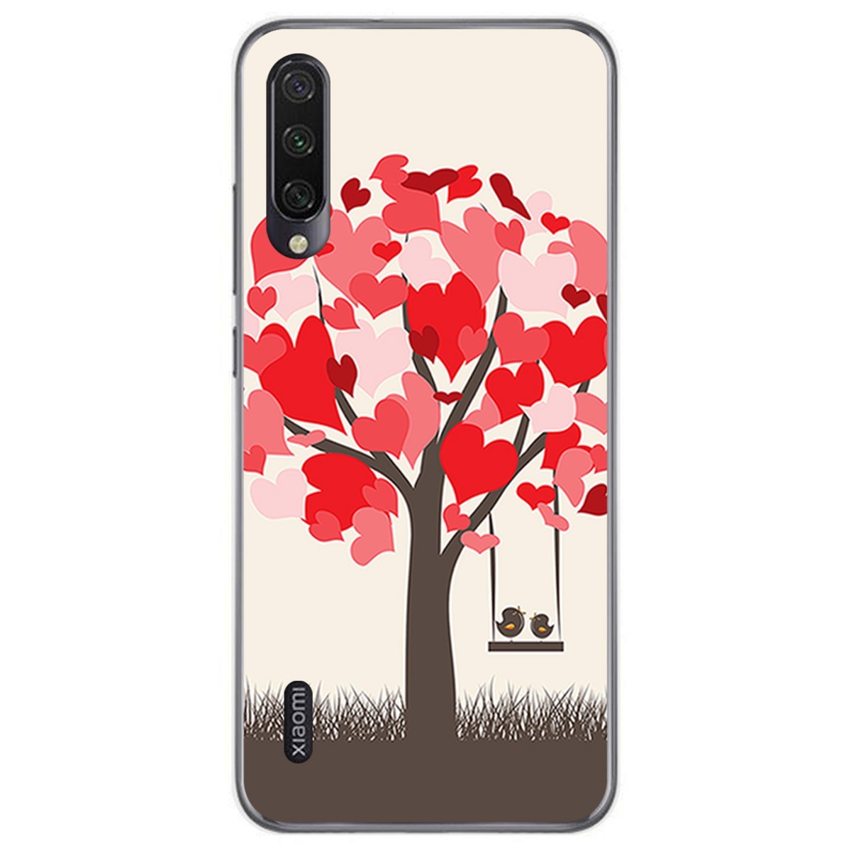 Funda Gel Tpu para Xiaomi Mi A3 diseño Pajaritos Dibujos