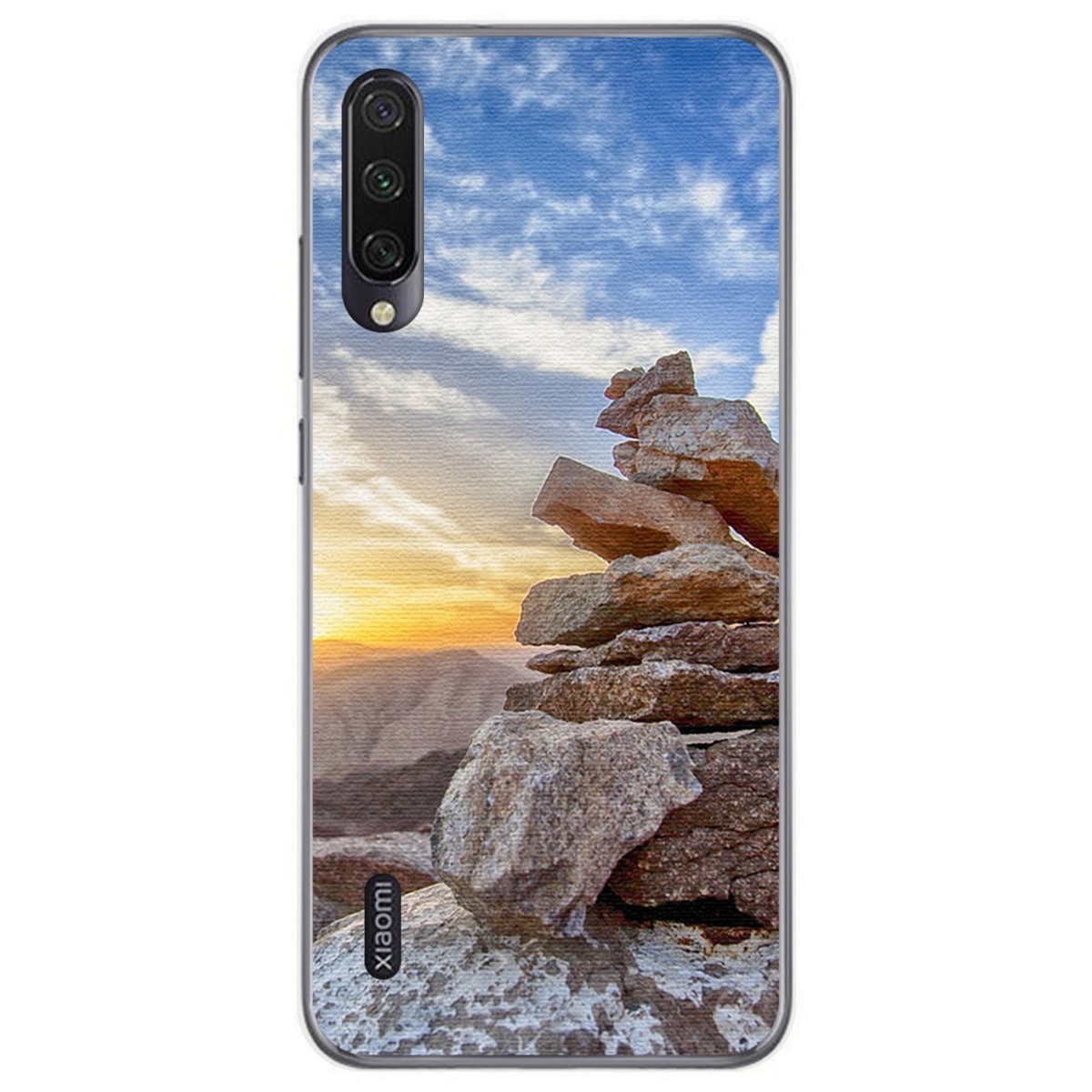 Funda Gel Tpu para Xiaomi Mi A3 diseño Sunset Dibujos