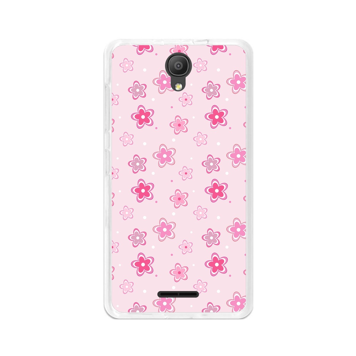 Funda Gel Tpu para Alcatel Pixi 4 (5") 3G Diseño Flores Dibujos