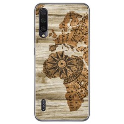 Funda Gel Tpu para Xiaomi Mi A3 diseño Madera 07 Dibujos