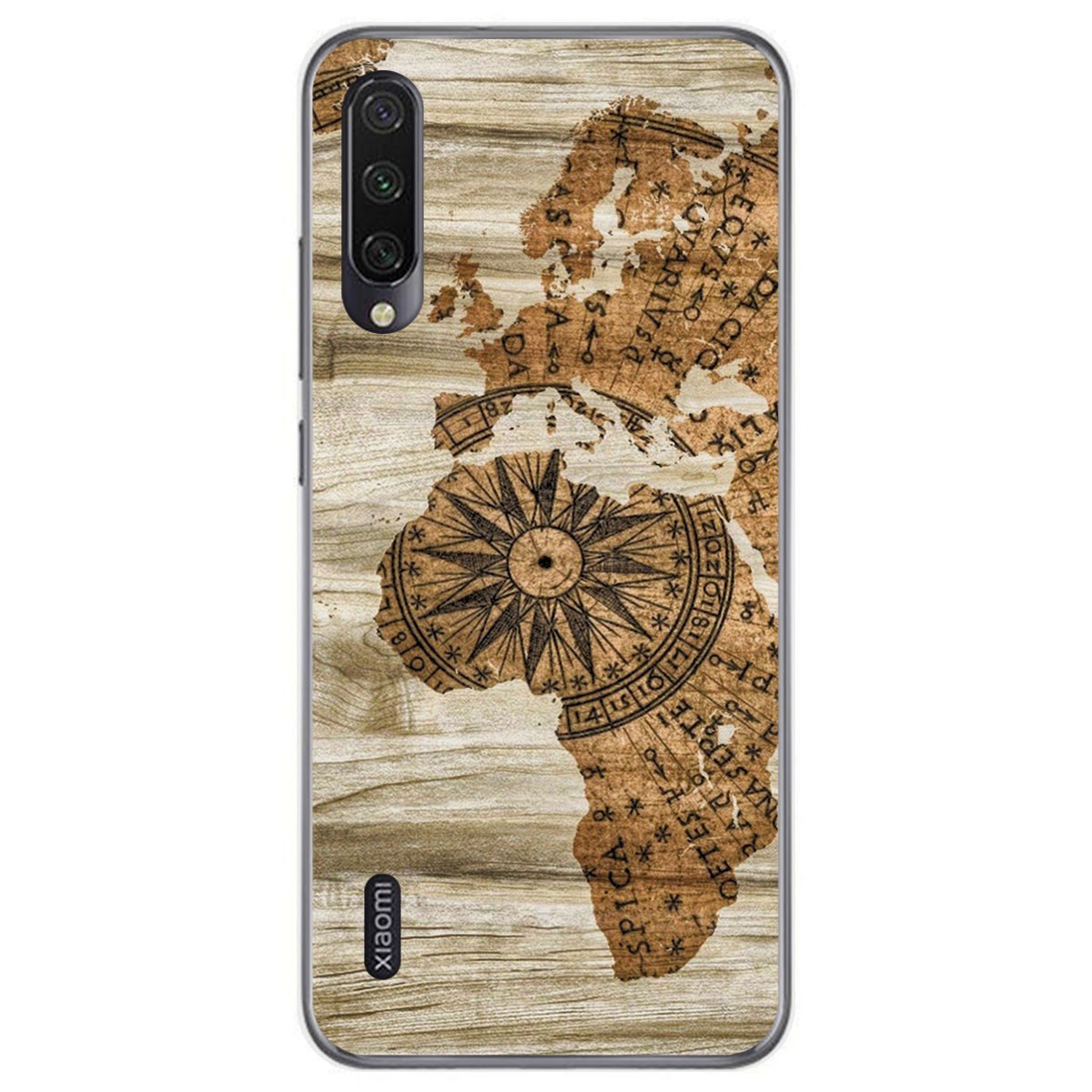 Funda Gel Tpu para Xiaomi Mi A3 diseño Madera 07 Dibujos
