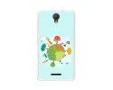 Funda Gel Tpu para Alcatel Pixi 4 (5") 3G Diseño Familia Dibujos