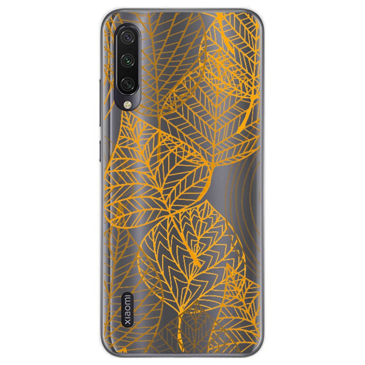 Funda Gel Transparente para Xiaomi Mi A3 diseño Hojas Dibujos