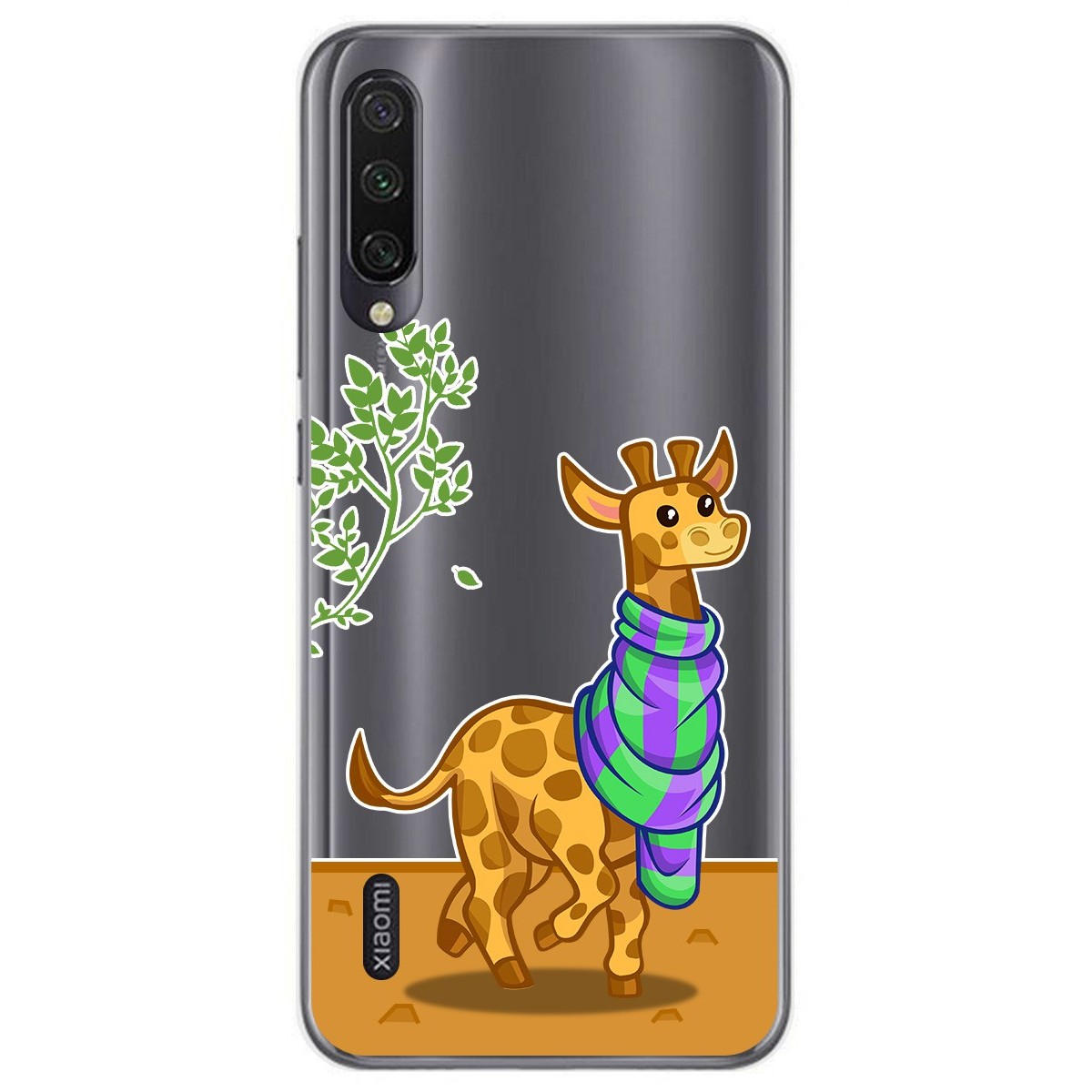 Funda Gel Transparente para Xiaomi Mi A3 diseño Jirafa Dibujos