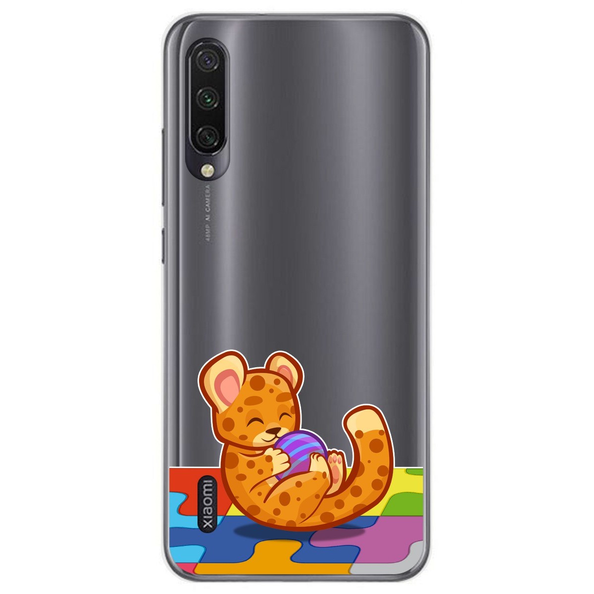 Funda Gel Transparente para Xiaomi Mi A3 diseño Leopardo Dibujos