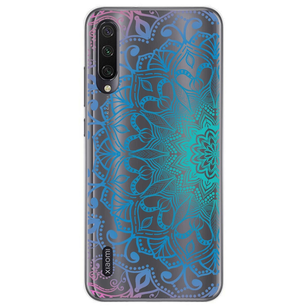 Funda Gel Transparente para Xiaomi Mi A3 diseño Mandala Dibujos