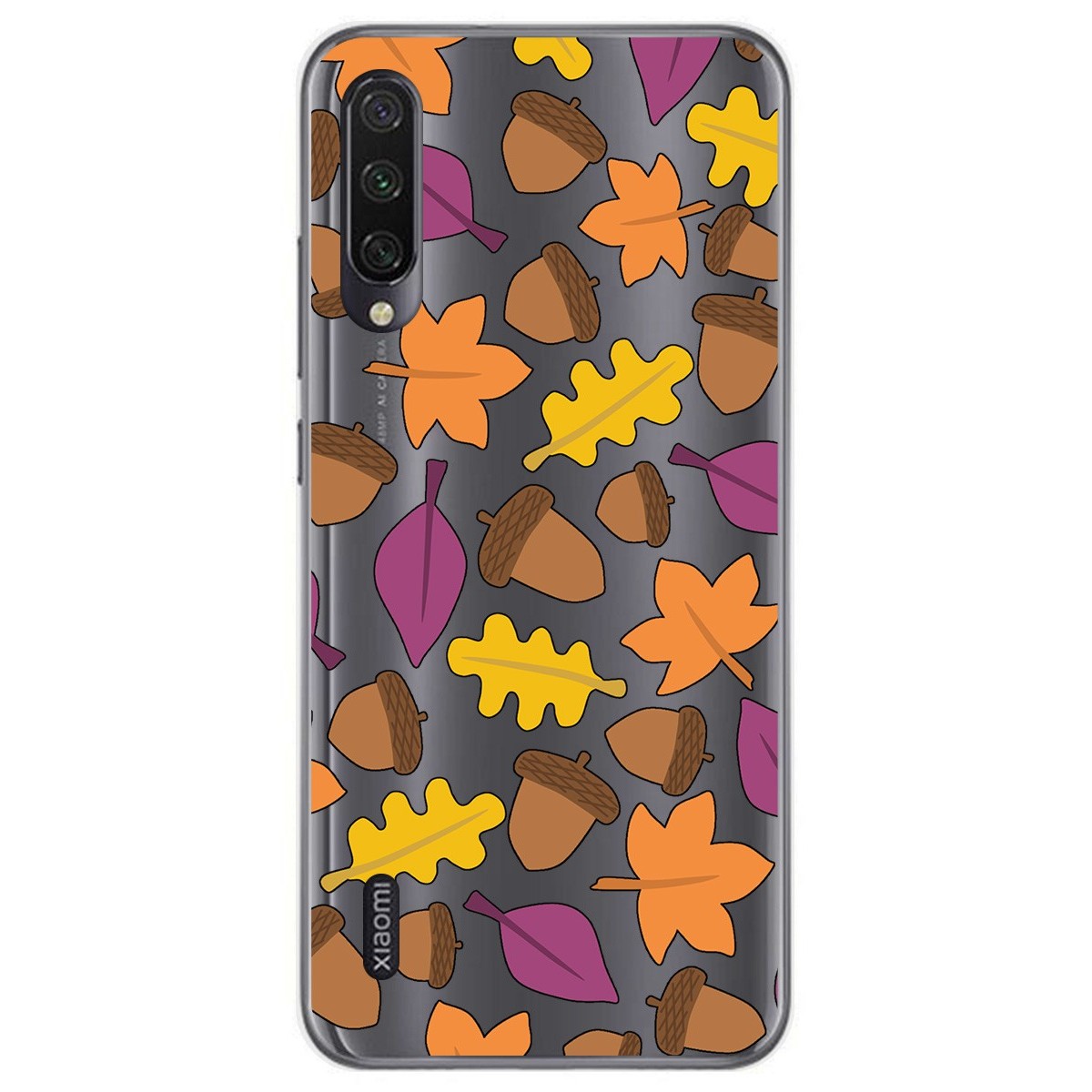 Funda Gel Transparente para Xiaomi Mi A3 diseño Otoño Dibujos