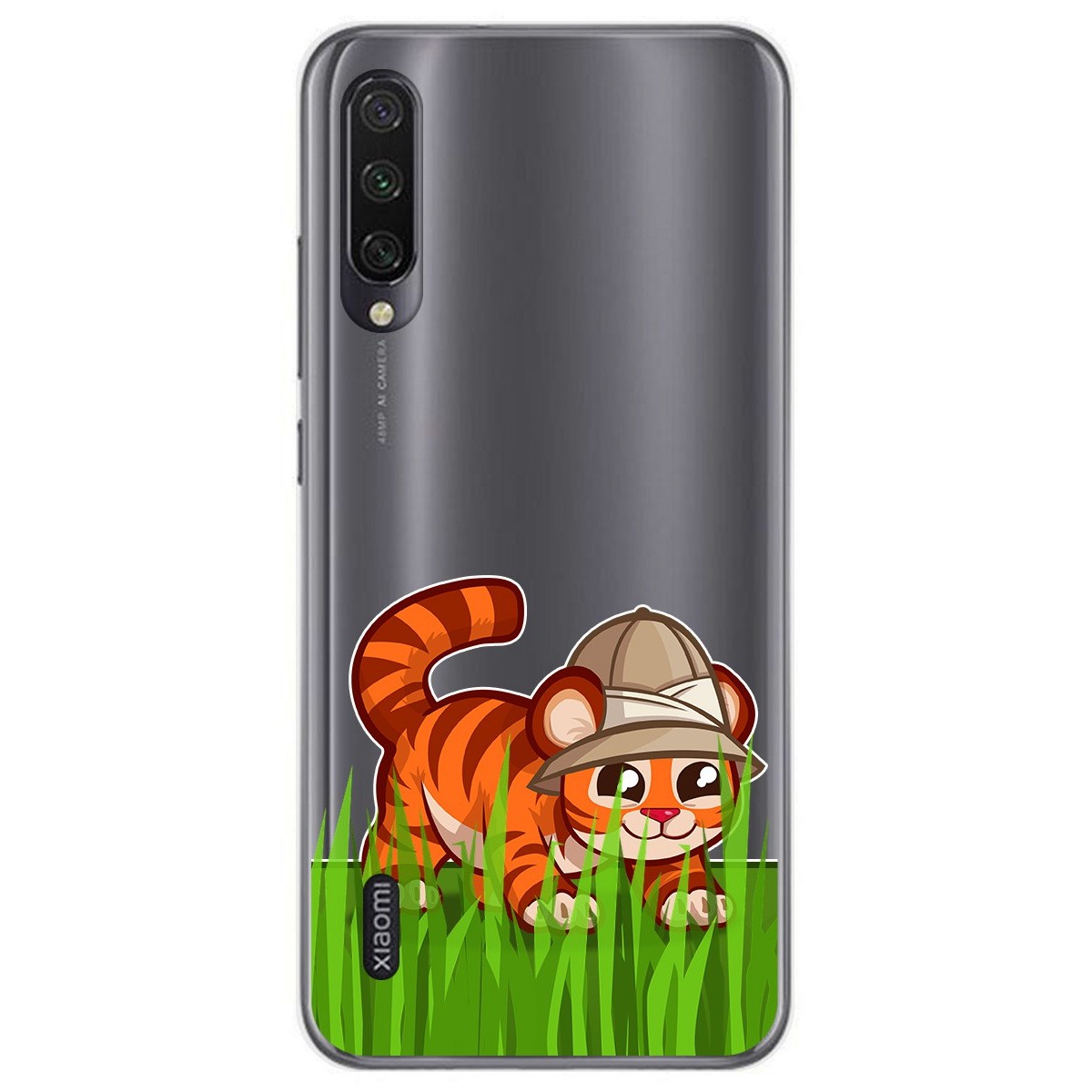 Funda Gel Transparente para Xiaomi Mi A3 diseño Tigre Dibujos