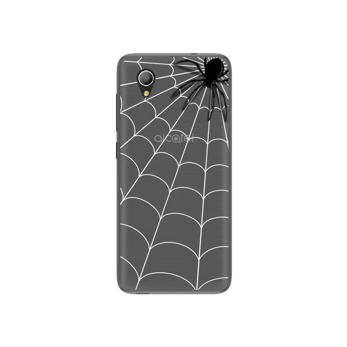 Funda Gel Transparente para Alcatel 1 2019 diseño Araña Dibujos