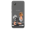 Funda Gel Transparente para Alcatel 1 2019 diseño Avestruz Dibujos