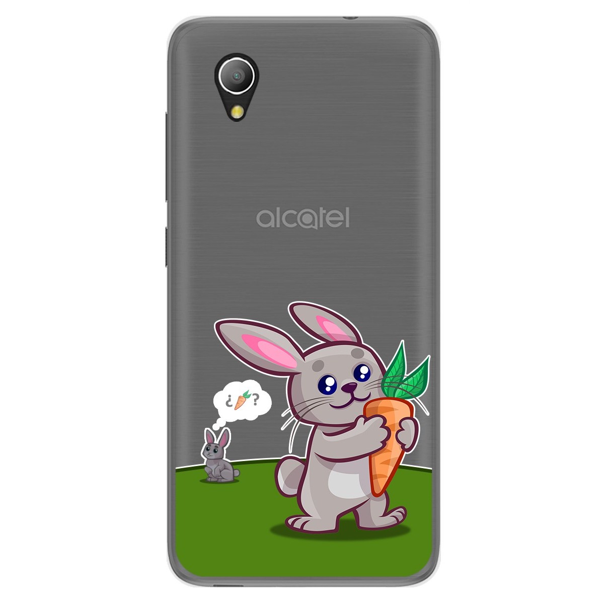 Funda Gel Transparente para Alcatel 1 2019 diseño Conejo Dibujos