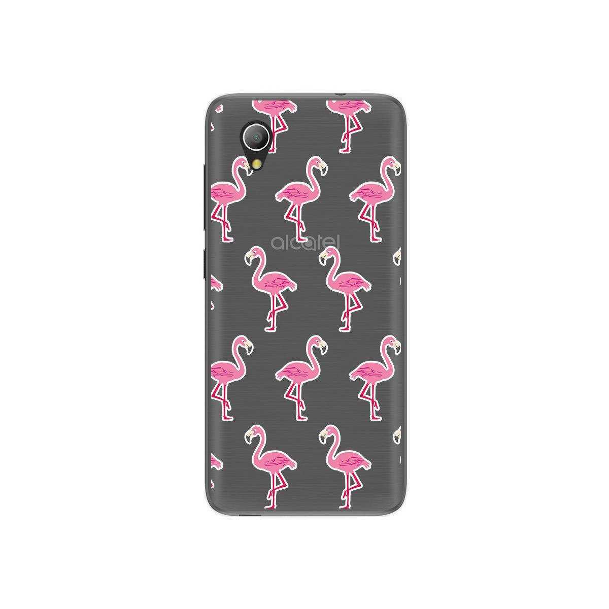 Funda Gel Transparente para Alcatel 1 2019 diseño Flamenco Dibujos
