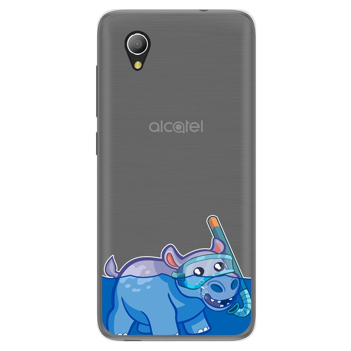 Funda Gel Transparente para Alcatel 1 2019 diseño Hipo Dibujos