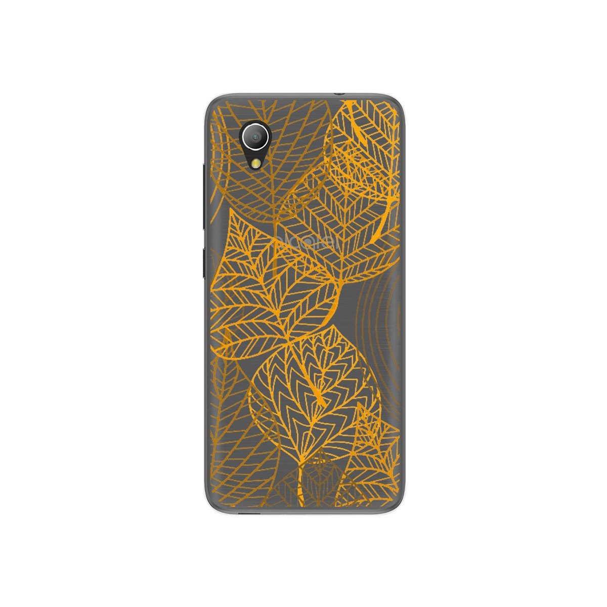 Funda Gel Transparente para Alcatel 1 2019 diseño Hojas Dibujos