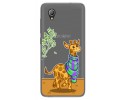 Funda Gel Transparente para Alcatel 1 2019 diseño Jirafa Dibujos