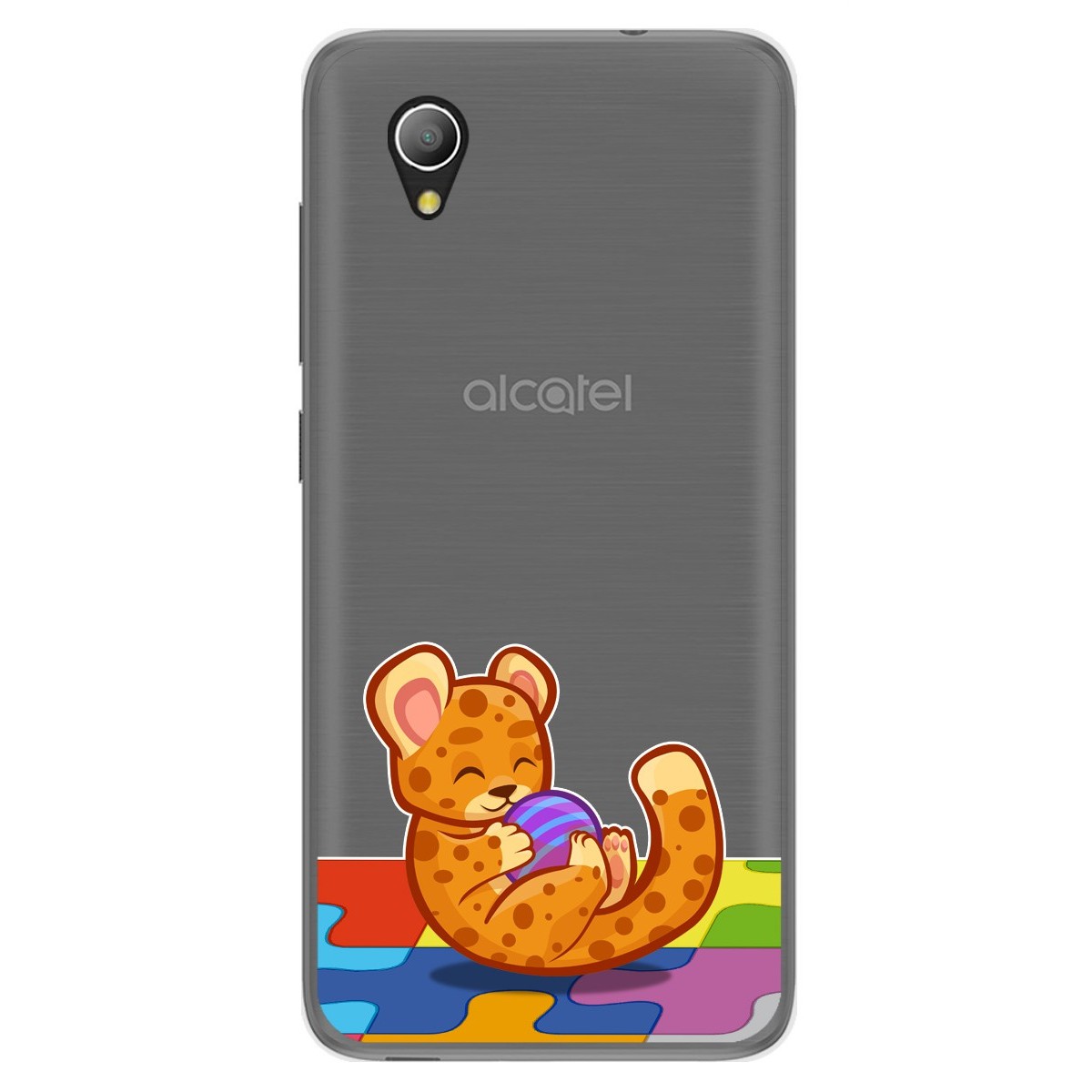 Funda Gel Transparente para Alcatel 1 2019 diseño Leopardo Dibujos