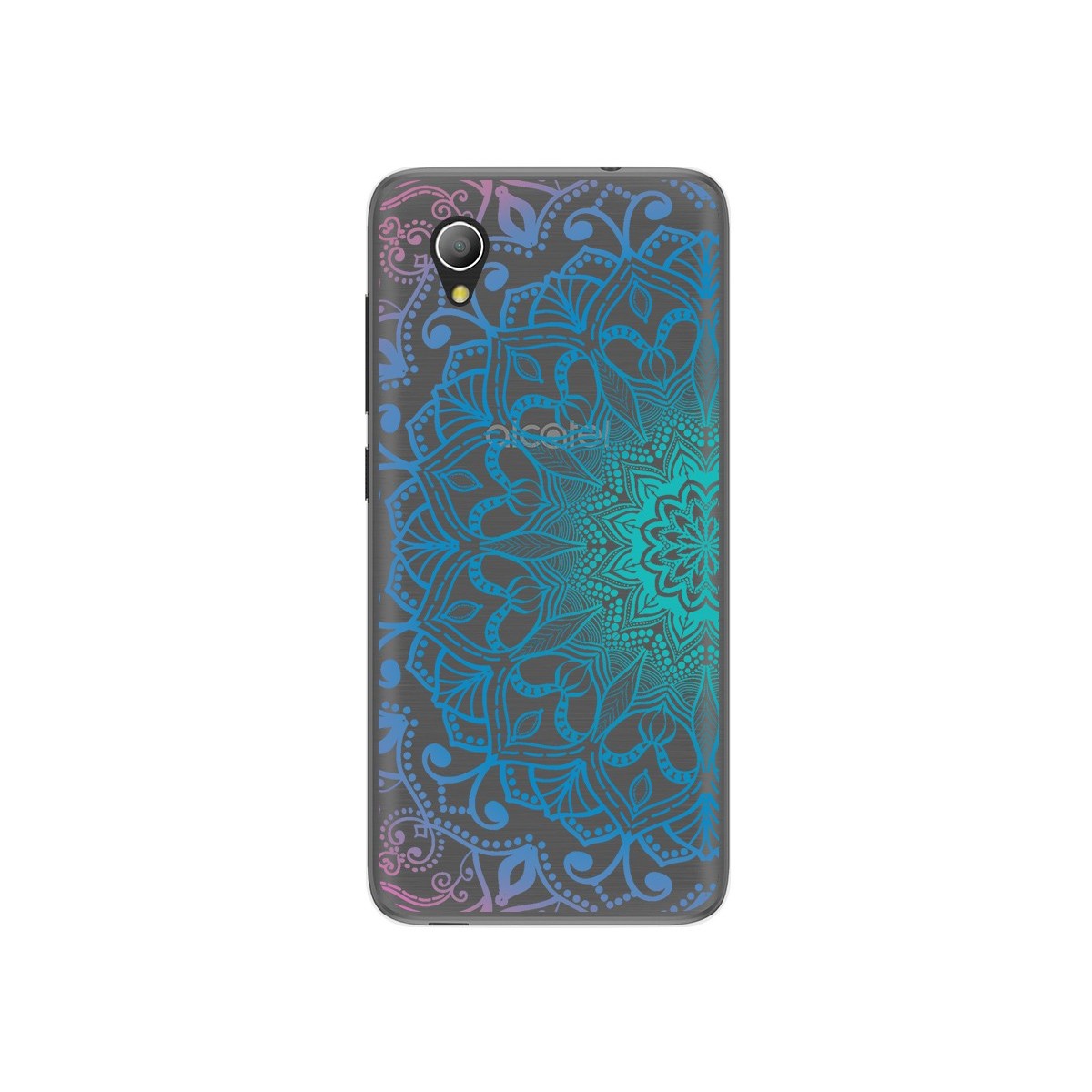 Funda Gel Transparente para Alcatel 1 2019 diseño Mandala Dibujos