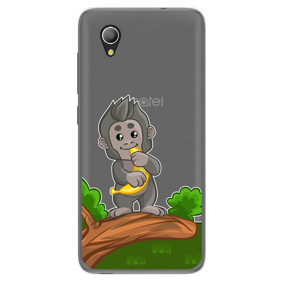 Funda Gel Transparente para Alcatel 1 2019 diseño Mono Dibujos