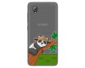 Funda Gel Transparente para Alcatel 1 2019 diseño Panda Dibujos
