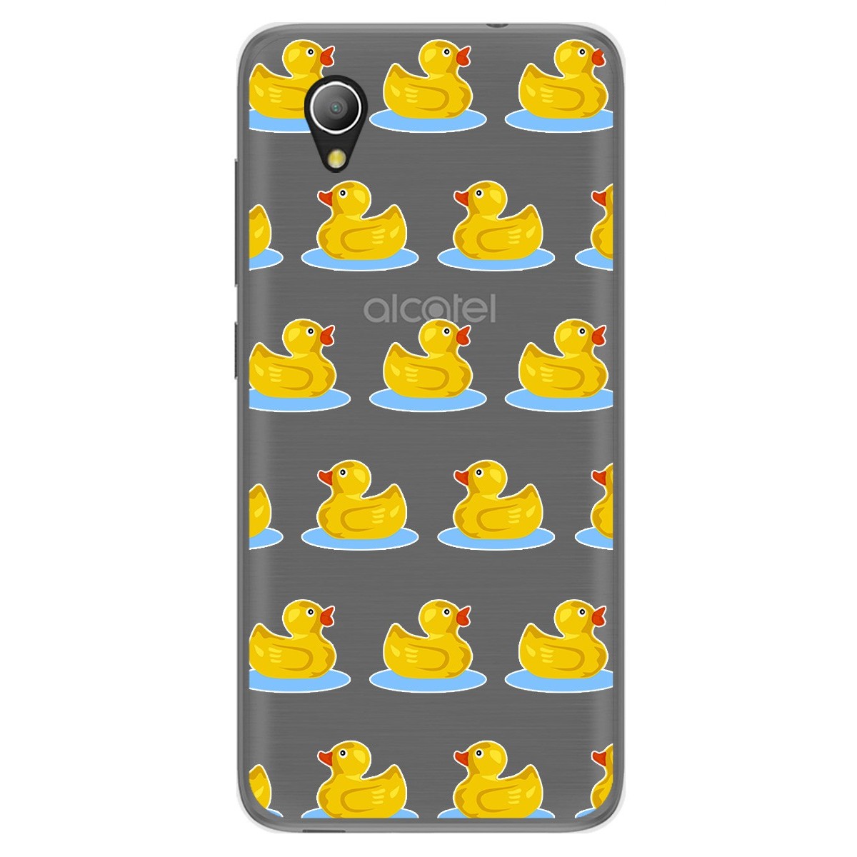 Funda Gel Transparente para Alcatel 1 2019 diseño Pato Dibujos