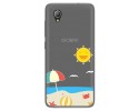 Funda Gel Transparente para Alcatel 1 2019 diseño Playa Dibujos