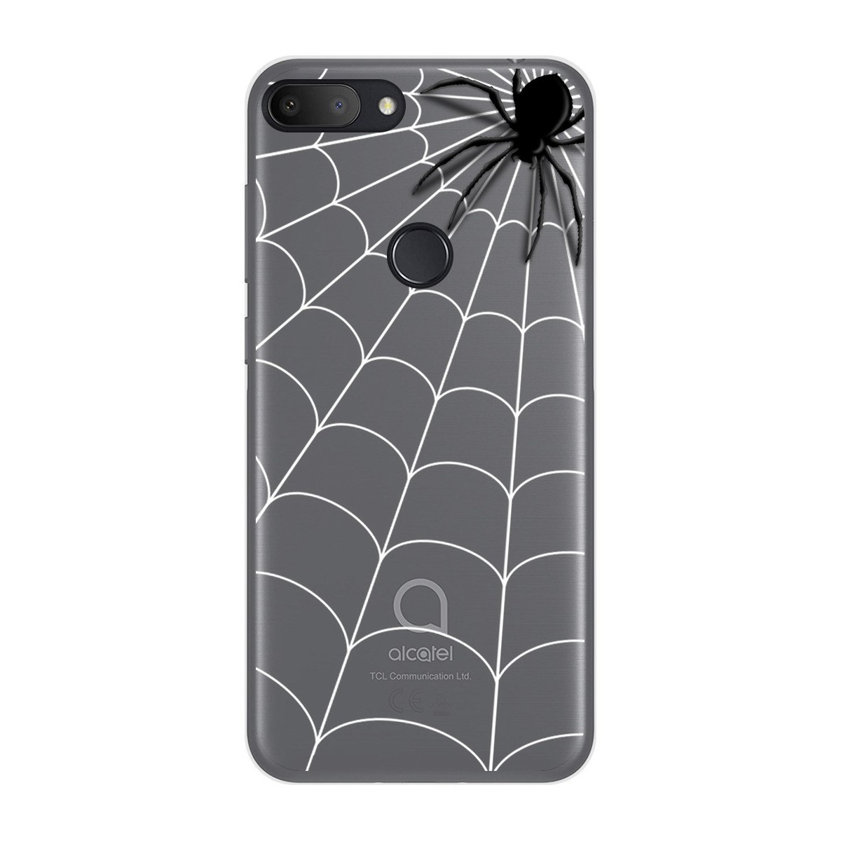 Funda Gel Transparente para Alcatel 1S 2019 diseño Araña Dibujos