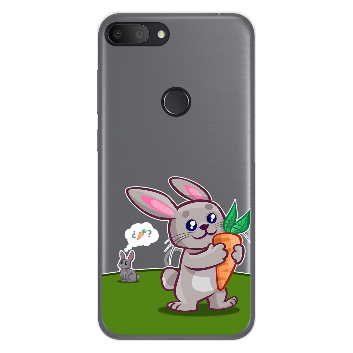Funda Gel Transparente para Alcatel 1S 2019 diseño Conejo Dibujos