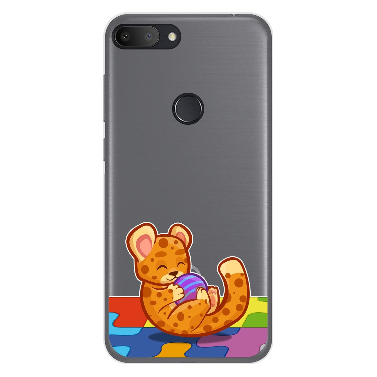 Funda Gel Transparente para Alcatel 1S 2019 diseño Leopardo Dibujos
