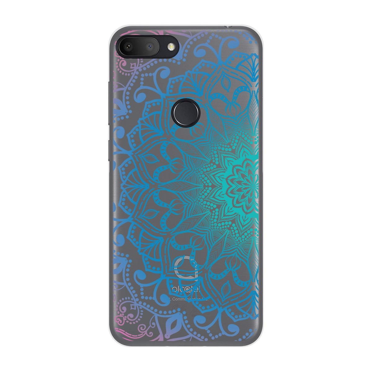 Funda Gel Transparente para Alcatel 1S 2019 diseño Mandala Dibujos