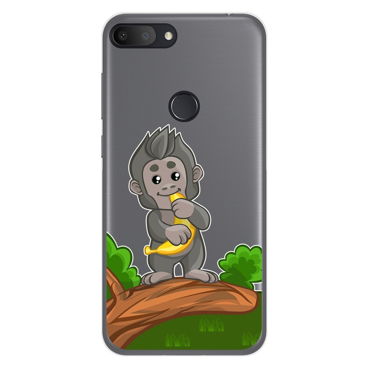 Funda Gel Transparente para Alcatel 1S 2019 diseño Mono Dibujos