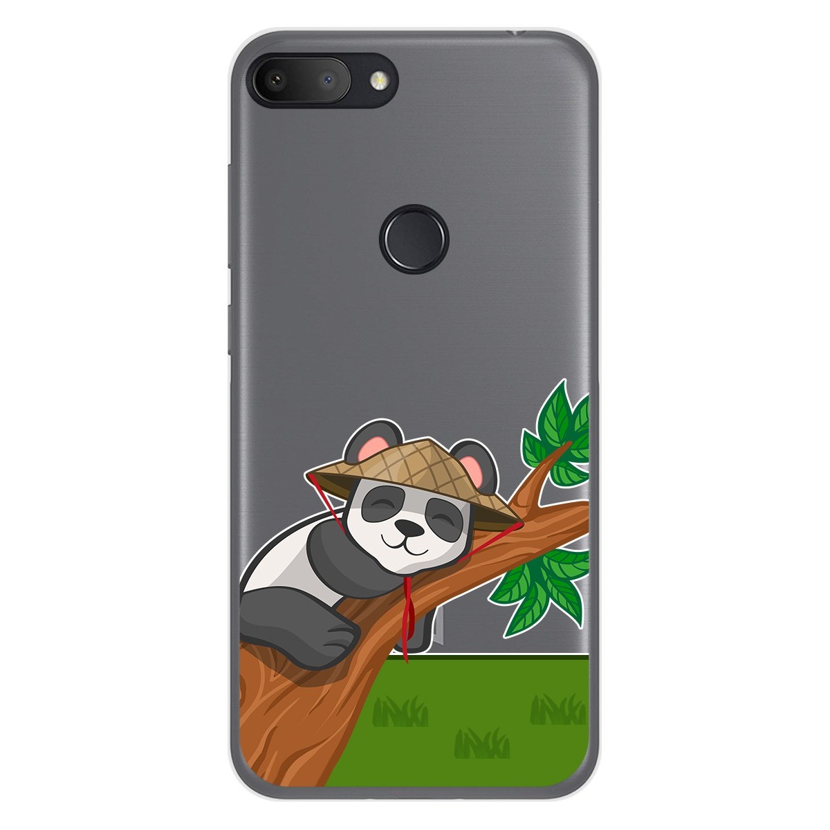 Funda Gel Transparente para Alcatel 1S 2019 diseño Panda Dibujos