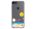 Funda Gel Transparente para Alcatel 1S 2019 diseño Playa Dibujos