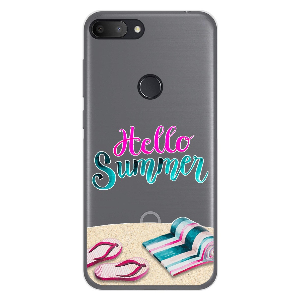 Funda Gel Transparente para Alcatel 1S 2019 diseño Summer Dibujos