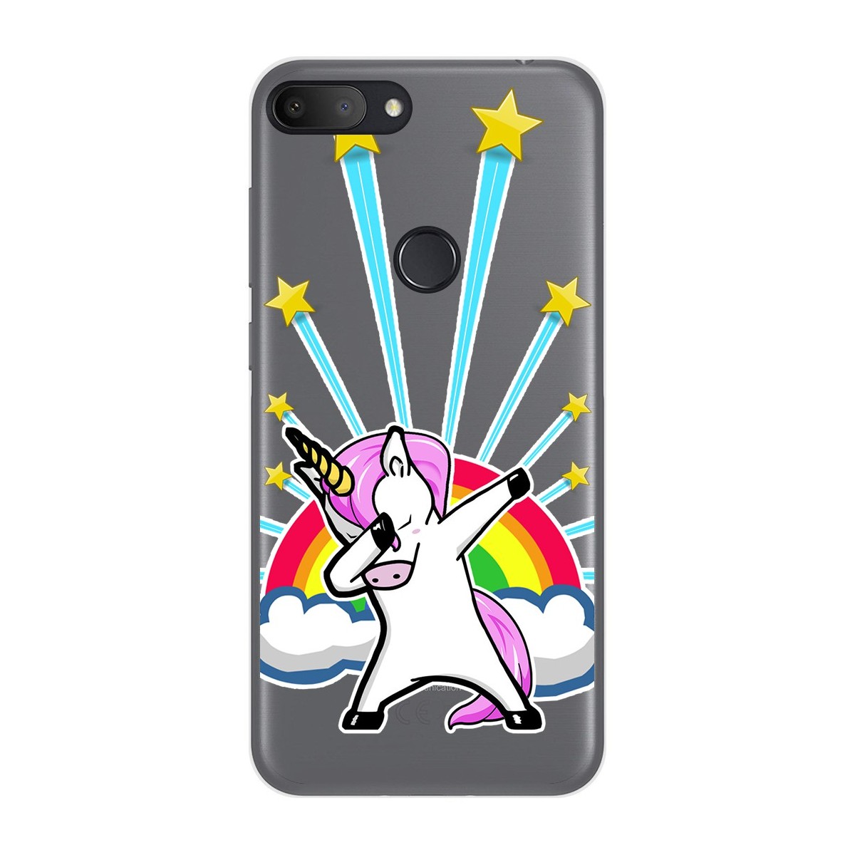 Funda Gel Transparente para Alcatel 1S 2019 diseño Unicornio Dibujos