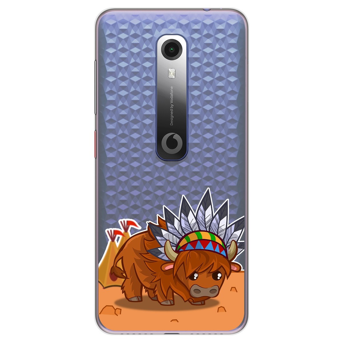 Funda Gel Transparente para Vodafone Smart N10 diseño Bufalo Dibujos